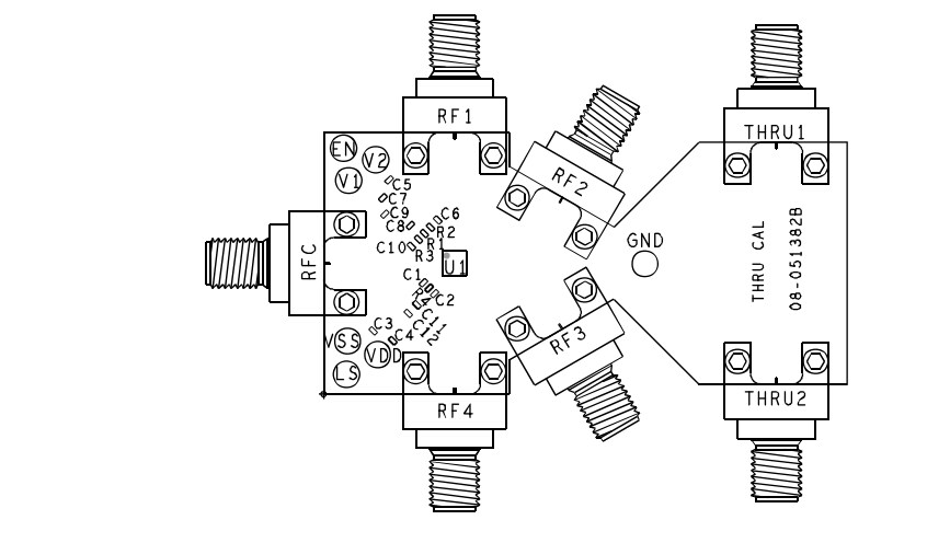 Analog Devices Inc. ADRF5042-EVALZ Evaluation Board Analog Devices Inc. ADRF5042-EVALZ Evaluation Board